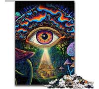 Puzzles pour Adultes 1000 pièces Puzzle psychédélique en Bois, activité éducative pour Les compétences cognitives Amélioration des compétences cognitives 1000 pièces(50x75cm)