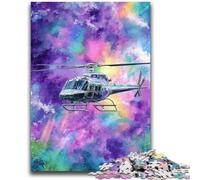 Puzzles pour Adultes 1000 pièces Puzzle psychédélique Hélicoptère Soulagement du Stress Défi Difficile Améliorer l'amour Entre Les Couples 50x75cm