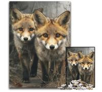 Puzzles pour Adultes 1000 pièces Puzzle Renard de la forêt Puzzles en Bois Soirée de Jeux en Famille, œuvres d'art décoratives à Faire soi-même 50x75cm