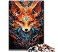 Puzzles pour Adultes 1000 pièces Puzzle Renards Jeu coloré et Stimulant pour Toute la Famille Cadeaux du Père Noël Secret 50x75cm
