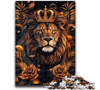 Puzzles pour Adultes 1000 pièces Puzzle Roi Lion Jouets Jeux éducatifs Soulagement du Stress Convient pour la décoration de Bureau 26x38cm