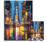 Puzzles pour Adultes 1000 pièces Puzzle Scène de Rue de New York Puzzle Défi cérébral, Cadeau Parfait pour Les Adolescents et décoration intérieure 26x38cm