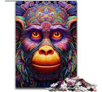 Puzzles pour Adultes 1000 pièces, Puzzle Singe coloré, Jeu de réflexion pour Adolescents, pour Une soirée de Jeux en Famille (Taille : 26x38cm)