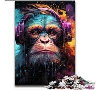 Puzzles pour Adultes 1000 pièces, Puzzle Singe coloré, Jeu interactif Familial, idéal pour Les Adolescents, Cadeau Casse-tête (Taille : 50x75cm)