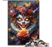 Puzzles pour Adultes 1000 pièces Puzzle Squelette de Clown, Convient aux 14 Ans et Plus Décoration d'intérieur Offrez des Cadeaux pour Toute la Famille (Taille 50x75cm)