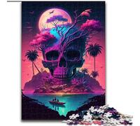Puzzles pour Adultes 1000 pièces Puzzle Squelette d'île Casse-tête Stimulant, activité familiale, décoration intérieure, Cadeau de Vacances (Taille : 50x75cm)