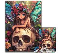 Puzzles pour Adultes 1000 pièces Puzzle Squelette Elfe Puzzles en Bois pour la décoration intérieure, Divertissement en Famille, 14 Ans et Plus 50x75cm