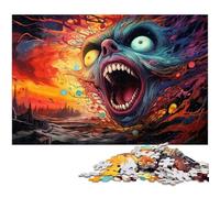 Puzzles pour Adultes 1000 pièces Puzzle tête de Monstre géant Une œuvre d'art pour et Adolescent de 14 Ans et Plus 1000 pièces (38x26cm)