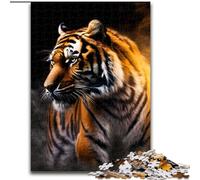 Puzzles pour Adultes 1000 pièces Puzzle Tigre en Carton, pour Les Anniversaires, Noël, Halloween, Thanksgiving, Pâques 1000 pièces(26x38cm)
