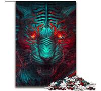 Puzzles pour Adultes 1000 pièces Puzzle Tigre Monstre Bleu Parfait pour Les Adolescents, Les Liens familiaux, Les Casse-têtes et Les Cadeaux de décoration d'intérieur DIY (Taille : 50x75cm)