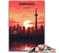 Puzzles pour Adultes 1000 pièces Puzzle Toronto Canada Voyage Anti-Stress Défi Difficile Améliorer l'amour Entre Les Couples (Taille 50x75cm)
