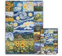 Puzzles pour Adultes 1000 pièces Puzzle Tournesol Collage Puzzles en Carton Jouets Cadeau Éducatif Intellectuel Décompression Amusant Jeu Familial 26X38CM