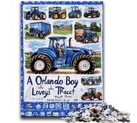 Puzzles pour Adultes 1000 pièces Puzzle Tracteur Collage Jeu Stimulant et Jeu en Famille Cadeaux du Père Noël Secret 50x75cm