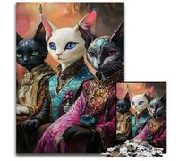 Puzzles pour Adultes 1000 pièces Puzzle Trois Chats Lynx Puzzle Défi Éducatif, Offrez des Cadeaux pour Toute la Famille dès 14 Ans 50x75cm