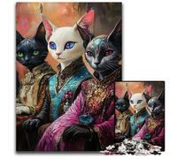 Puzzles pour Adultes 1000 pièces Puzzle Trois Chats Lynx Puzzle Défi Éducatif, Offrez des Cadeaux pour Toute la Famille dès 14 Ans 26x38cm