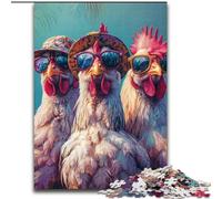 Puzzles pour Adultes 1000 pièces Puzzle Trois Coqs, Jouets éducatifs Anti-Stress, Cadeaux et Jouets exceptionnels (Taille 26x38cm)