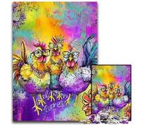 Puzzles pour Adultes 1000 pièces Puzzle Trois Poulets Puzzle Jouets éducatifs et éducatifs, idéal comme Cadeau pour Toute la Famille à partir de 14 Ans 26x38cm