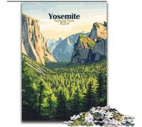 Puzzles pour Adultes 1000 pièces Puzzle Yosemite National Park Poster Quiz Game pour est idéal comme Cadeau pour Toute la Famille (50x75cm) 1000pcs