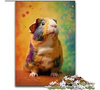 Puzzles pour Adultes 1000 pièces Puzzles Animaux Cochon d'Inde pour Adultes Taille 50x75cm Idéal pour Les Amoureux, Cadeau Parfait de Noël, du Nouvel an, de la Saint-Valentin