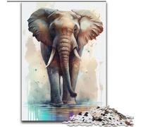 Puzzles pour Adultes, 1000 pièces, Puzzles Animaux éléphants en Carton, Cadeau de Vacances idéal pour Noël, Halloween, Pâques, Nouvel an, 1000 pièces(26x38cm)