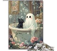 Puzzles pour Adultes, 1000 pièces, Puzzles artistiques Abstraits de Chat Noir, 26x38cm, Jeu de réflexion, Jeu Familial interactif, adapté aux 14 Ans et Plus
