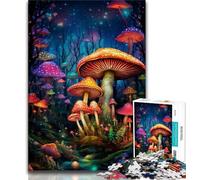 Puzzles pour Adultes 1000 pièces, Puzzles artistiques colorés à Motifs de Champignons pour Adolescents, idéal comme Cadeau pour Toute la Famille, adapté aux Enfants de 14 Ans et Plus (Taille 38x26cm)
