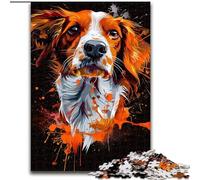 Puzzles pour Adultes 1000 pièces Puzzles artistiques pour Chiens bretons pour Adultes Taille 26x38cm Activité à Domicile pour Les Vacances, Les Anniversaires et Les soirées de Jeux en Famille