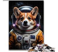 Puzzles pour Adultes 1000 pièces Puzzles Astronaute Corgi 1000 pièces pour Adultes Activité de Jeu familiale captivante (Taille 26x38cm)