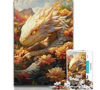 Puzzles pour Adultes 1000 pièces Puzzles bébé Dragon Blanc pour Adultes, Jeux éducatifs Décoration d'intérieur Convient pour la décoration de Bureau (Taille 38x26cm)