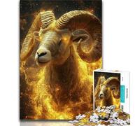 Puzzles pour Adultes 1000 pièces Puzzles Bélier doré pour Adolescents Jeu Stimulant idéal comme Cadeau pour Toute la Famille 75x50cm