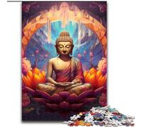 Puzzles pour Adultes, 1000 pièces, Puzzles Bouddha colorés, 1000 pièces pour Adultes et Adolescents, Jeux éducatifs, Cadeaux (Taille 38x26cm)