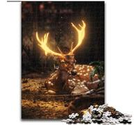 Puzzles pour Adultes, 1000 pièces. Puzzles Cerf Lumineux pour 1000 pièces. Un Casse-tête Stimulant pour Les Adolescents, Parfait pour la décoration intérieure ou comme Cadeau (Taille 26x38cm).