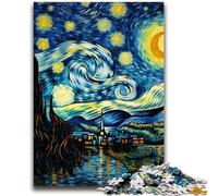 Puzzles pour Adultes 1000 pièces Puzzles Château Ciel étoilé Jeux éducatifs Décoration de la Maison Jeu éducatif pour Anniversaire, Noël 26x38cm