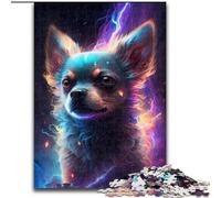 Puzzles pour Adultes 1000 pièces Puzzles Chihuahua éclair pour Adultes, ce Qui en Fait Un Excellent Cadeau pour s'amuser en Famille (Taille 50x75cm)