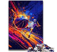 Puzzles pour Adultes 1000 pièces, Puzzles colorés de Basket-Ball pour Adolescents, Anti-Stress, défi Difficile, décoration d'intérieur Unique et Cadeaux (75x50cm)