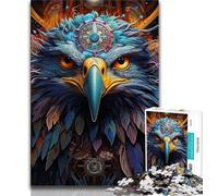 Puzzles pour Adultes 1000 pièces, Puzzles d'aigle colorés pour Adultes, Jeux d'activités familiales stimulants, Jouet de Bricolage pour décoration Murale de la Maison, Cadeaux (Taille 75x50cm)