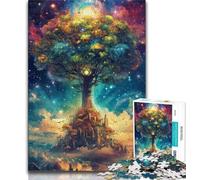 Puzzles pour Adultes 1000 pièces, Puzzles d'arbres fantastiques psychédéliques pour Adolescents, idéal comme Cadeau pour Toute la Famille, adapté aux Enfants de 14 Ans et Plus (Taille 75x50cm)