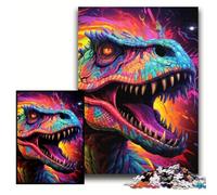 Puzzles pour Adultes 1000 pièces Puzzles d'art de Dinosaures pour Adultes 50x75cm Cadeau Parfait pour Les Parents, Les Amoureux, Les Amis - 14 Ans et Plus