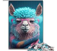 Puzzles pour Adultes 1000 pièces, Puzzles d'art de Lama Mignon pour Adultes, idéal pour la décoration de la Maison et du Bureau, Cadeau Parfait pour Un Anniversaire (Taille 26x38cm)