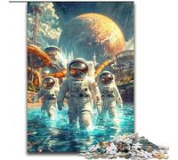 Puzzles pour Adultes, 1000 pièces, Puzzles d'astronautes extraterrestres en Bois, Jeu d'activités familiales pour Adolescents, décoration d'intérieur DIY, Casse-tête, Cadeau, Taille 50x75cm