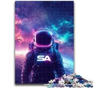 Puzzles pour Adultes 1000 pièces, Puzzles d'astronautes pour Adolescents, pour Tuer Le Temps en Vacances avec des pièces de Formes aléatoires entièrement emboîtables (50x75cm)