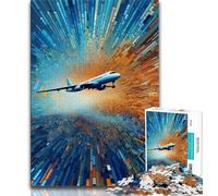 Puzzles pour Adultes 1000 pièces, Puzzles d'avion colorés et Difficiles, pour Passer Le Temps à la Maison avec des pièces de Formes aléatoires entièrement emboîtables (Taille 38x26cm)