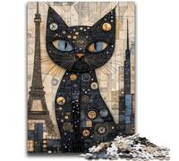 Puzzles pour Adultes 1000 pièces, Puzzles de Chats Abstraits, Jeux éducatifs, décoration d'intérieur, adaptés à la décoration de Bureau (26x38cm)