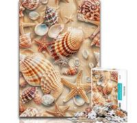 Puzzles pour Adultes 1000 pièces Puzzles de Coquillages de Plage pour Adultes, Anti-Stress Staycation Kill Time Améliorer l'amour Entre Les Couples (Taille 75x50cm)