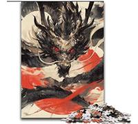 Puzzles pour Adultes 1000 pièces Puzzles de Dragon Chinois Aquarelle pour Adultes 50x75cm Activité à Domicile pour Les Vacances, Les Anniversaires et Les soirées de Jeux en Famille