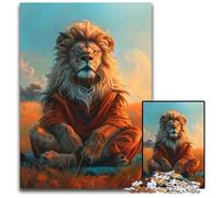 Puzzles pour Adultes 1000 pièces Puzzles de méditation Zen Lion pour Adultes soirée de Jeux en Famille œuvres d'art décoratives à Faire soi-même 1000 pièces (38 x 26 cm)
