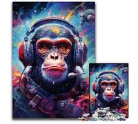 Puzzles pour Adultes 1000 pièces, Puzzles de singes colorés pour Adultes, activité familiale, décoration d'intérieur à Faire soi-même, Cadeau de Vacances 26x38cm/10,23x14,96 Pouces