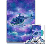Puzzles pour Adultes 1000 pièces Puzzles d'hélicoptère de rêve pour Adolescents Anti-Stress Staycation Tuer Le Temps Améliorer l'amour Entre Les Couples 75x50cm