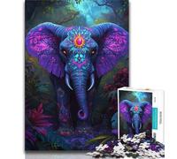 Puzzles pour Adultes 1000 pièces, Puzzles Difficiles, Animaux, éléphants, Jouets de Jeu, Chaque pièce est Unique - Jeu Familial Stimulant et Amusant (Taille 75x50cm)