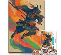 Puzzles pour Adultes 1000 pièces, Puzzles Difficiles de Guerriers Ninja Japonais pour Adultes, Jouets de Jeu, Chaque pièce est Unique - Jeu Familial Stimulant et Amusant (Taille 38x26cm)